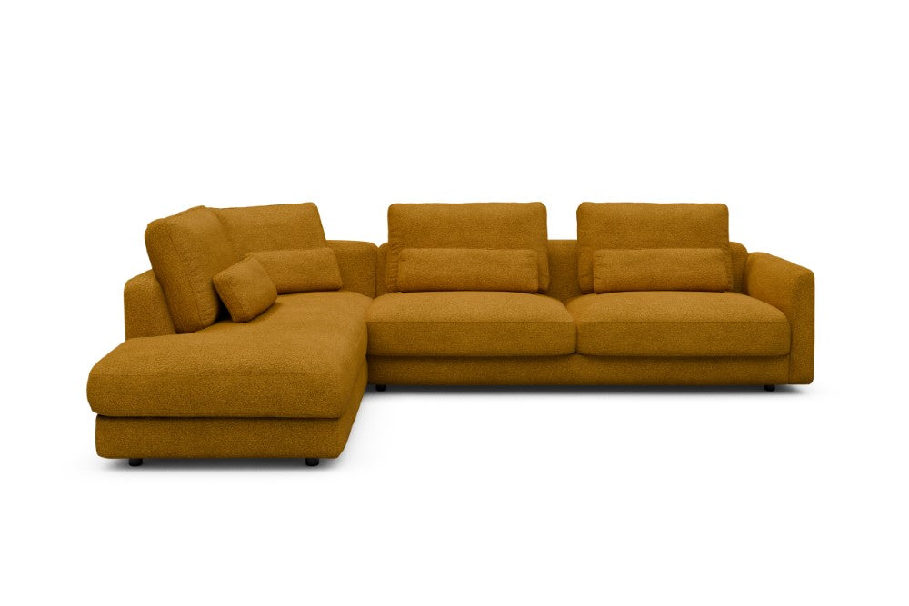Vivole Modular Sofa - 70 - 310 x 230 cm - Open-end + 3 Seater - 536 Bouclé Ochre