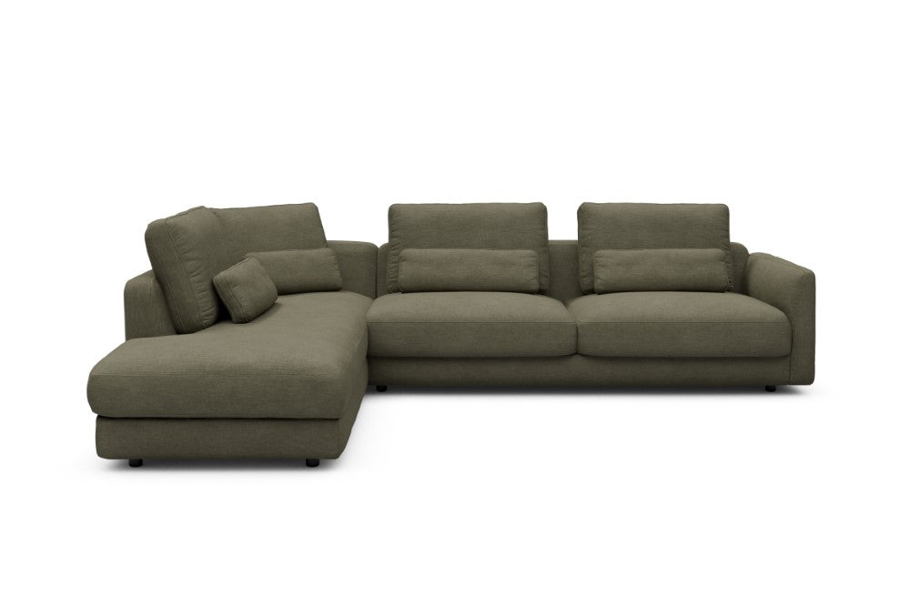 Vivole Modular Sofa - 70 - 310 x 230 cm - Open-end + 3 Seater - 575 Vivus Dusty Olive