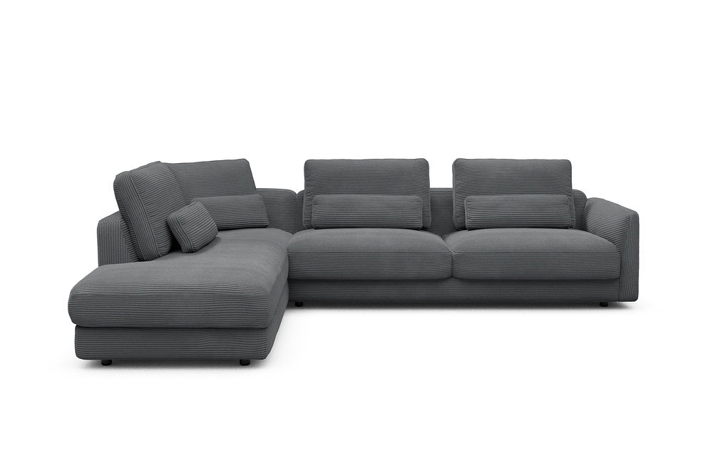 Vivole Modular Sofa - 70 - 310 x 230 cm - Open-end + 3 Seater - 593 Corduroy Graphite