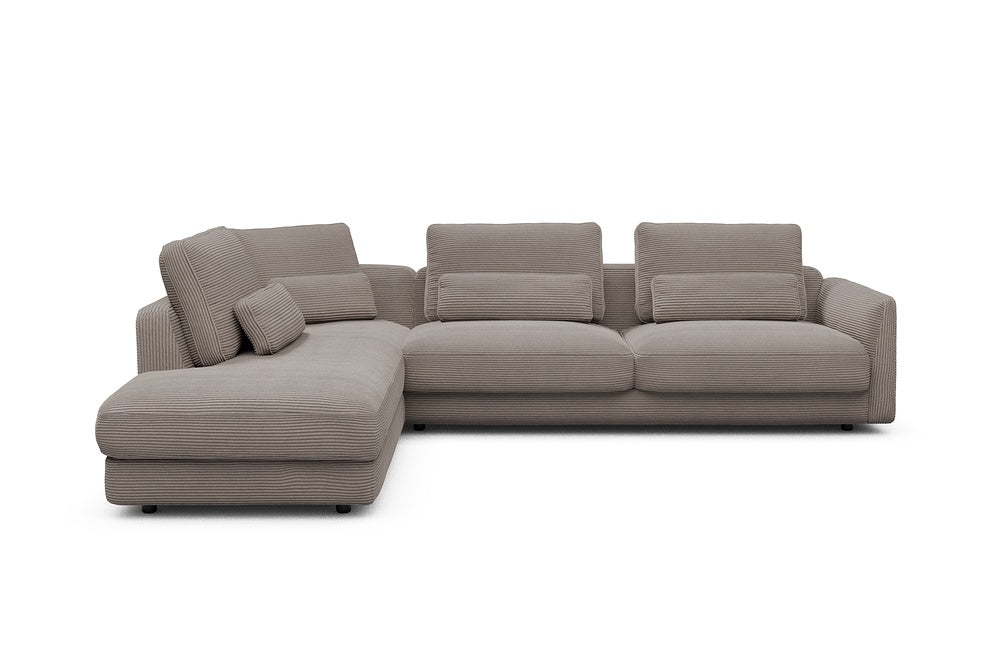 Vivole Modular Sofa - 70 - 310 x 230 cm - Open-end + 3 Seater - 596 Corduroy Mocha
