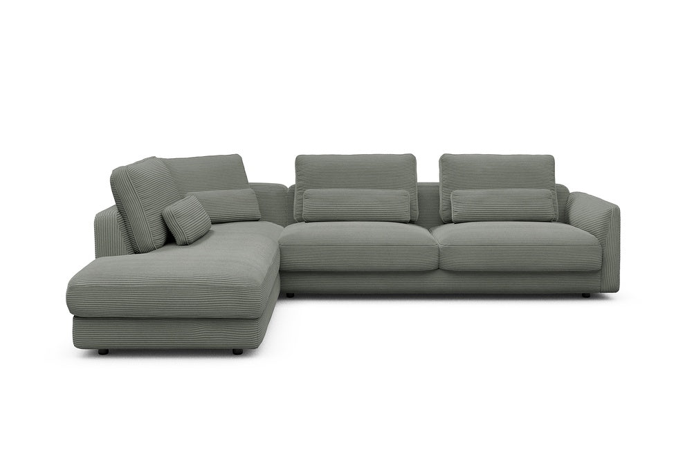 Vivole Modular Sofa - 70 - 310 x 230 cm - Open-end + 3 Seater - 598 Corduroy Sage