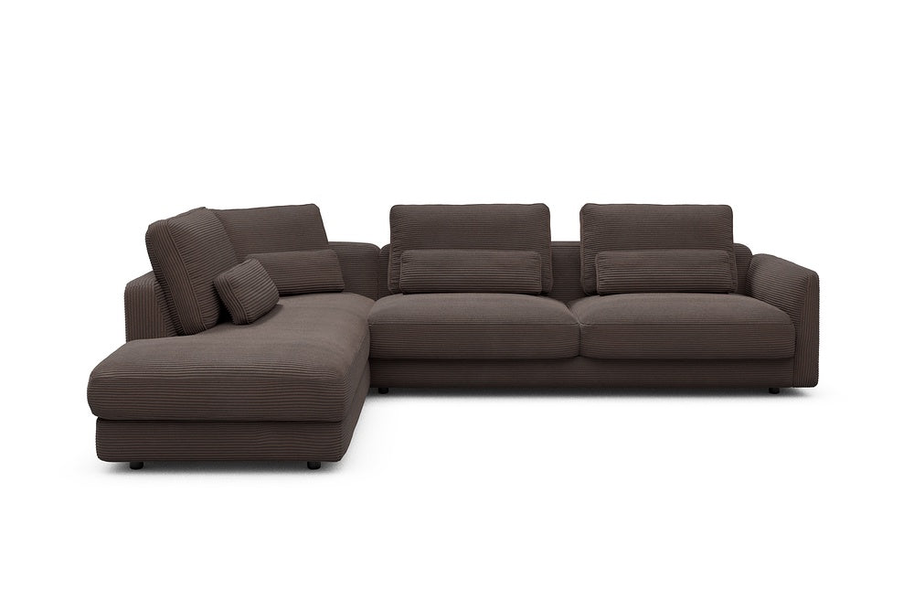 Vivole Modular Sofa - 70 - 310 x 230 cm - Open-end + 3 Seater - 600 Corduroy Cocoa
