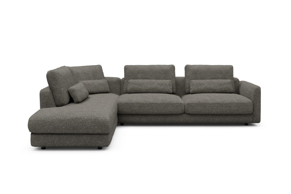 Vivole Modular Sofa - 70 - 310 x 230 cm - Open-end + 3 Seater - 771 Carreno Sepia Brown