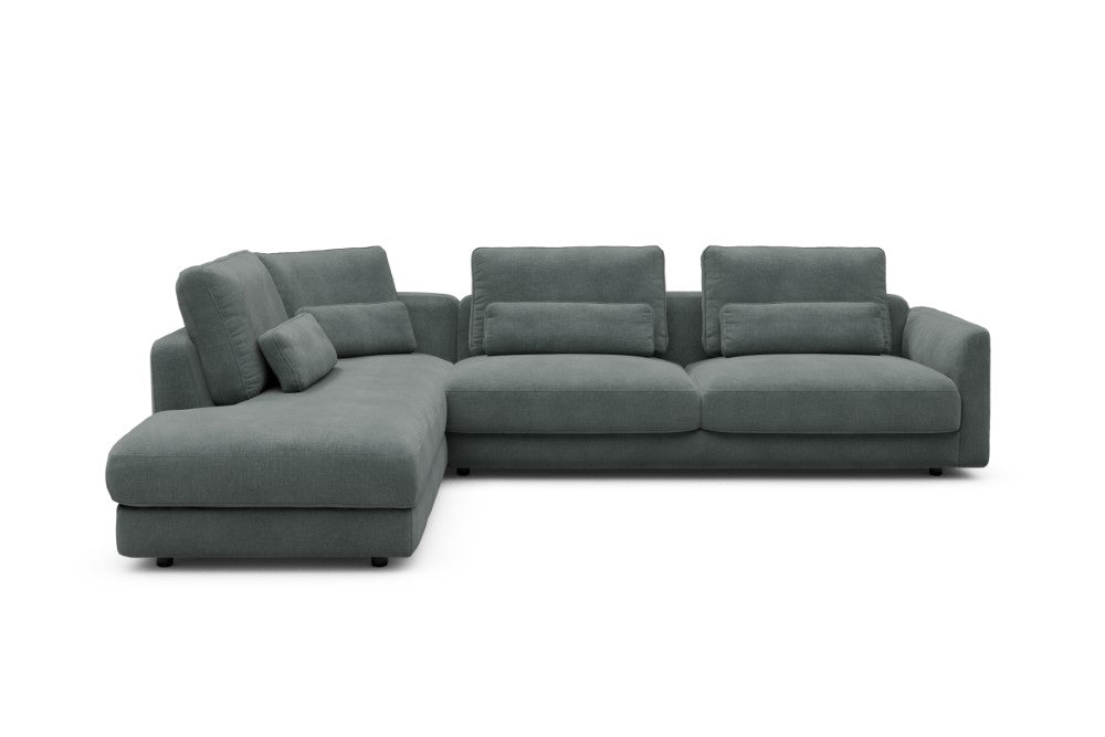 Vivole Modular Sofa - 70 - 310 x 230 cm - Open-end + 3 Seater - 812 Smooth Smooth Silver Grey