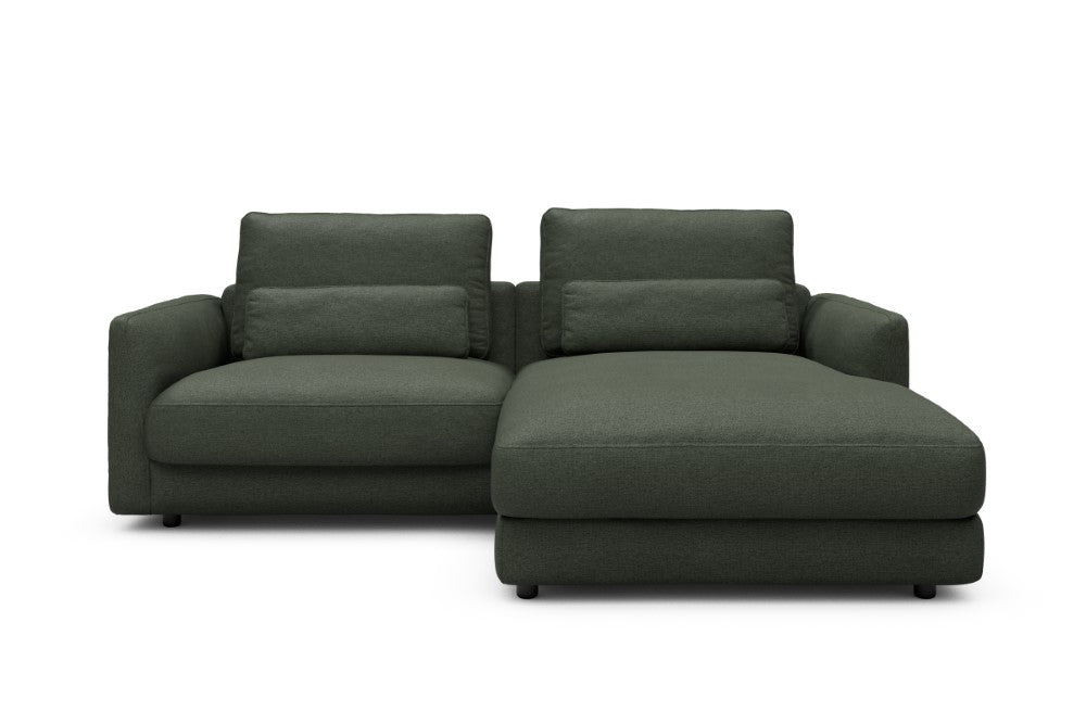 Vivole Modular Sofa - 71 - 225 x 171 cm - 1,5 Seater + Chaise - 488 Denari Forest Green
