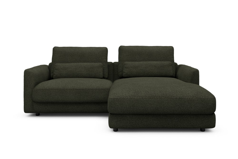 Vivole Modular Sofa - 71 - 225 x 171 cm - 1,5 Seater + Chaise - 535 Bouclé Forest Green
