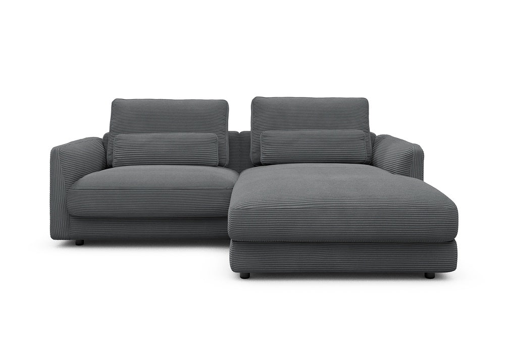 Vivole Modular Sofa - 71 - 225 x 171 cm - 1,5 Seater + Chaise - 593 Corduroy Graphite