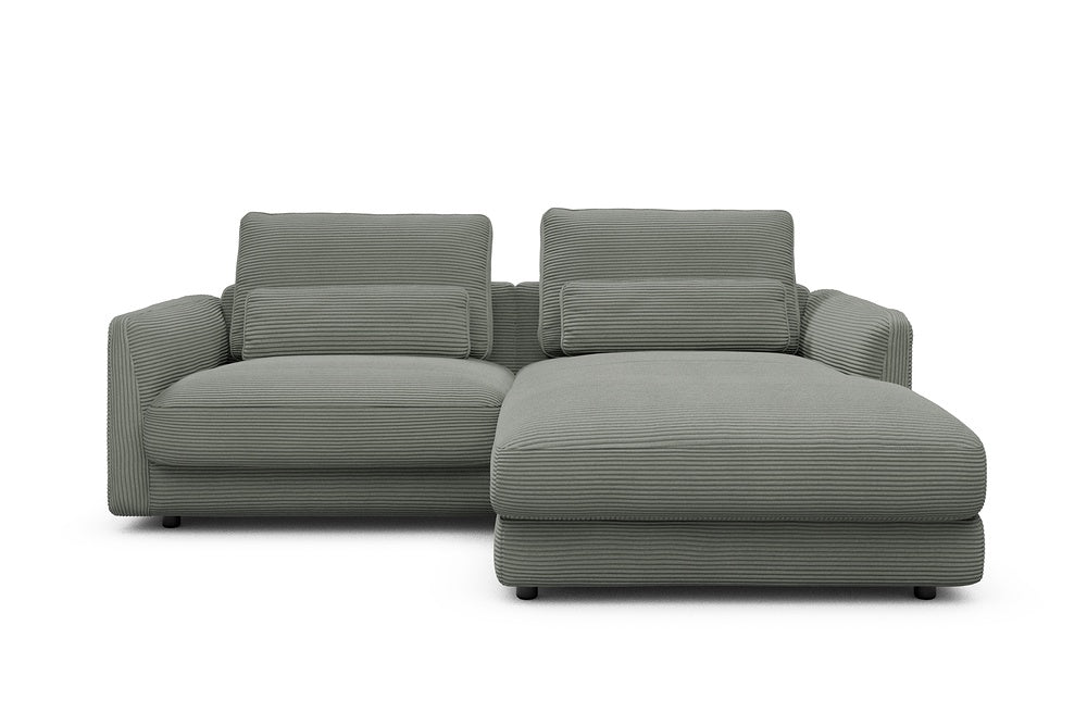 Vivole Modular Sofa - 71 - 225 x 171 cm - 1,5 Seater + Chaise - 598 Corduroy Sage