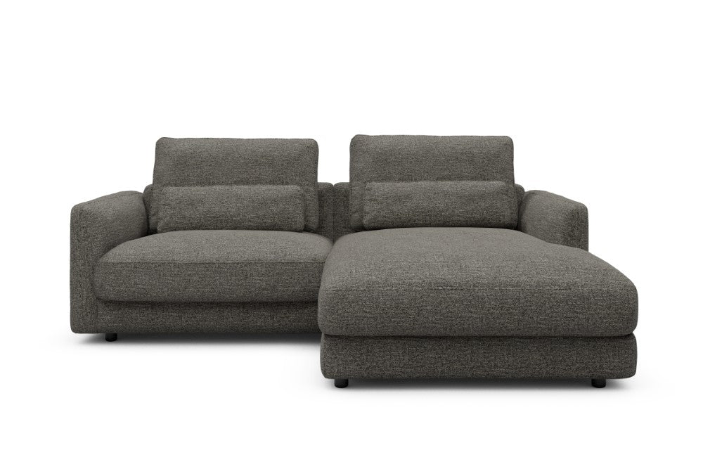 Vivole Modular Sofa - 71 - 225 x 171 cm - 1,5 Seater + Chaise - 771 Carreno Sepia Brown