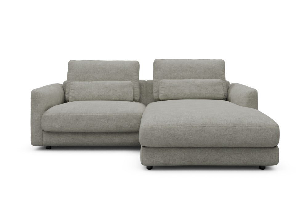 Vivole Modular Sofa - 71 - 225 x 171 cm - 1,5 Seater + Chaise - 773 Carreno Moon Stone White
