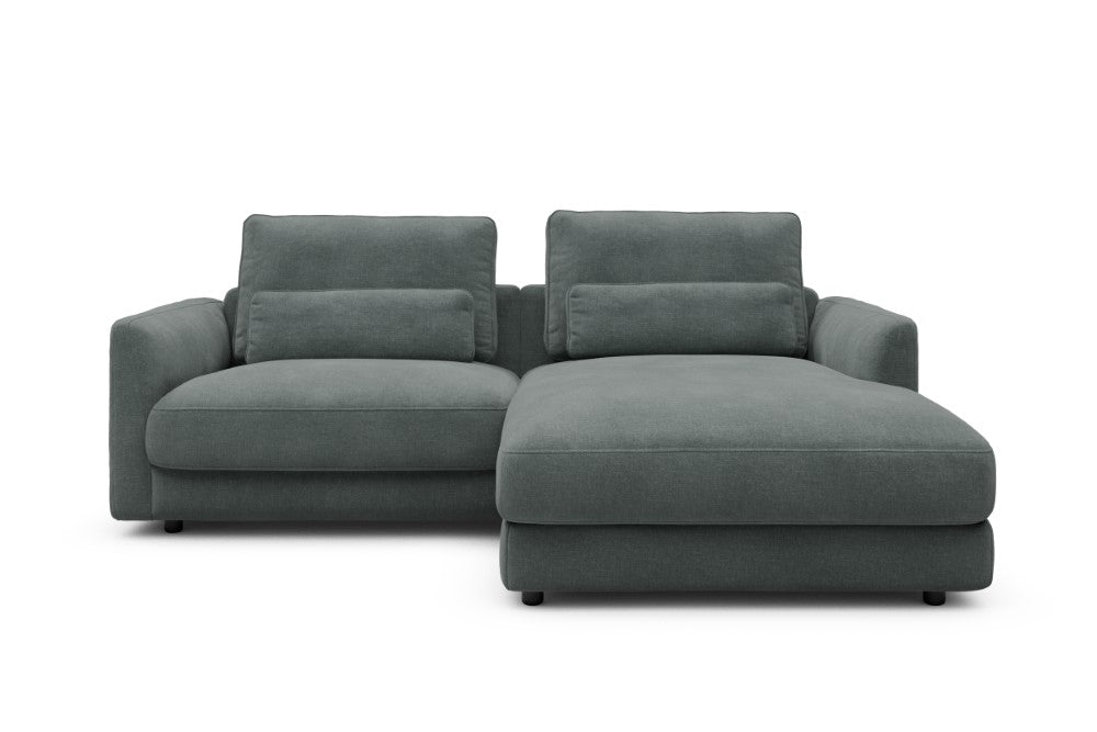Vivole Modular Sofa - 71 - 225 x 171 cm - 1,5 Seater + Chaise - 812 Smooth Smooth Silver Grey