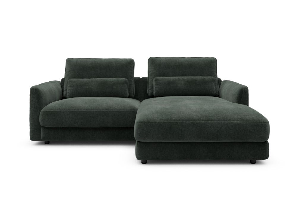 Vivole Modular Sofa - 71 - 225 x 171 cm - 1,5 Seater + Chaise - 814 Smooth Laural Green