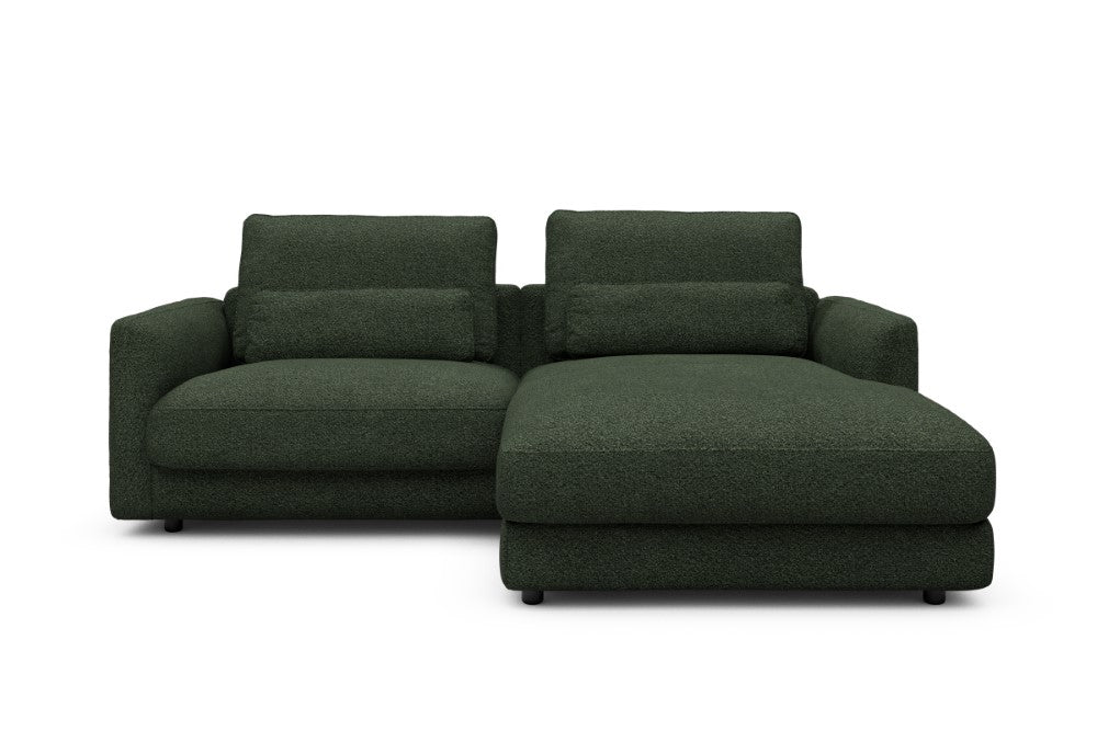 Vivole Modular Sofa - 71 - 225 x 171 cm - 1,5 Seater + Chaise - 869 Vanora Deep Green