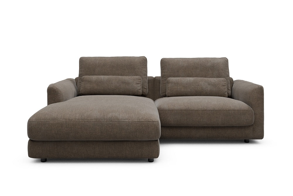 Vivole Modular Sofa - 72 - 225 x 171 cm - Chaise + 1,5 Seater - 411 Esina Cedar Brown