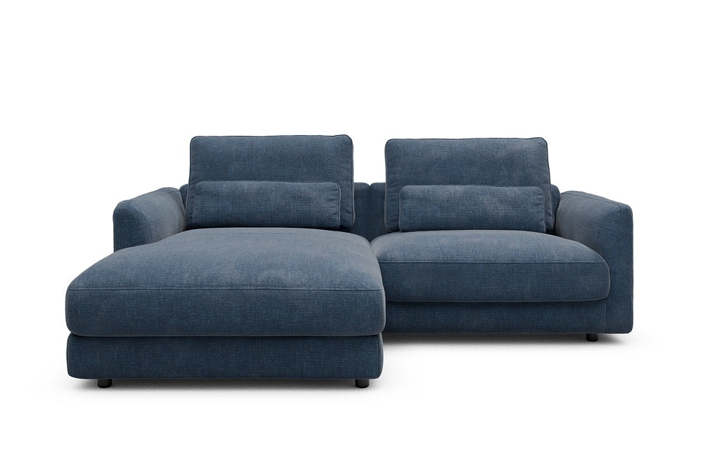 Vivole Modular Sofa - 72 - 225 x 171 cm - Chaise + 1,5 Seater - 414 Esina Indigo Blue