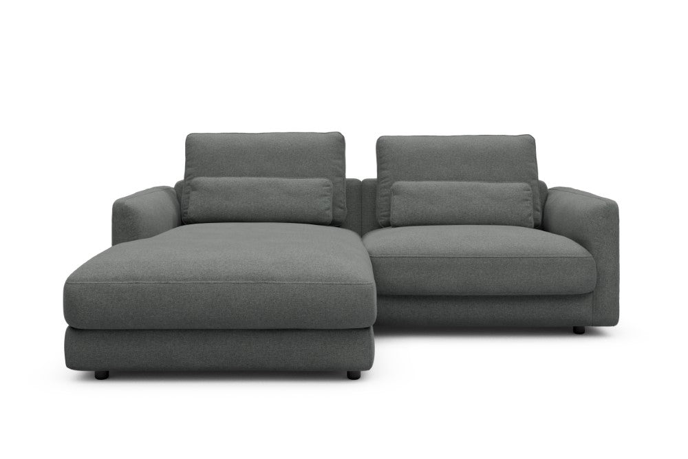 Vivole Modular Sofa - 72 - 225 x 171 cm - Chaise + 1,5 Seater - 440 Satya Steel Grey
