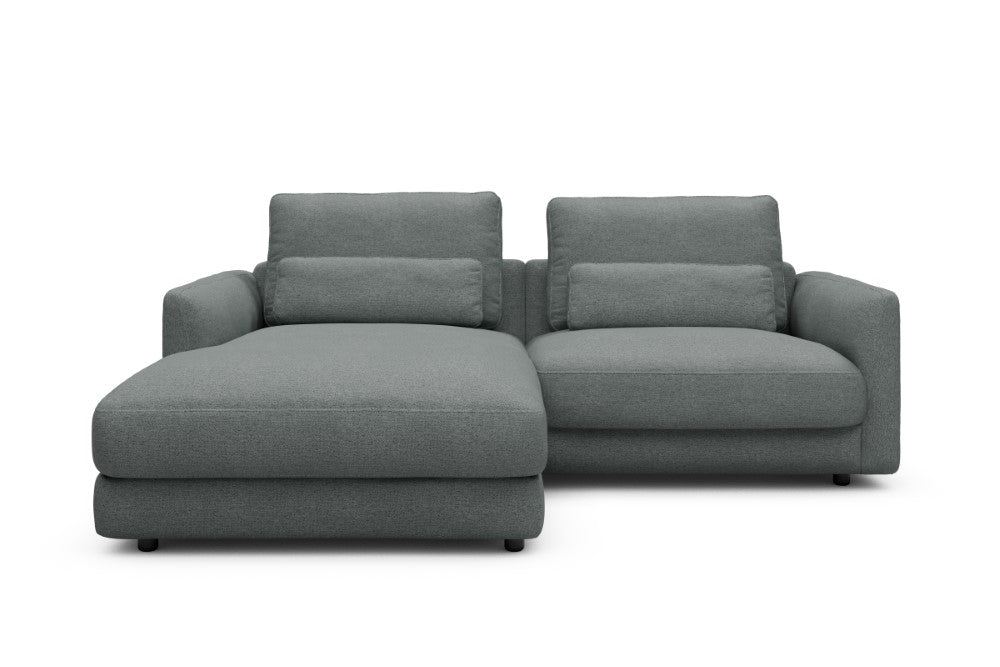 Vivole Modular Sofa - 72 - 225 x 171 cm - Chaise + 1,5 Seater - 485 Denari Soft Grey
