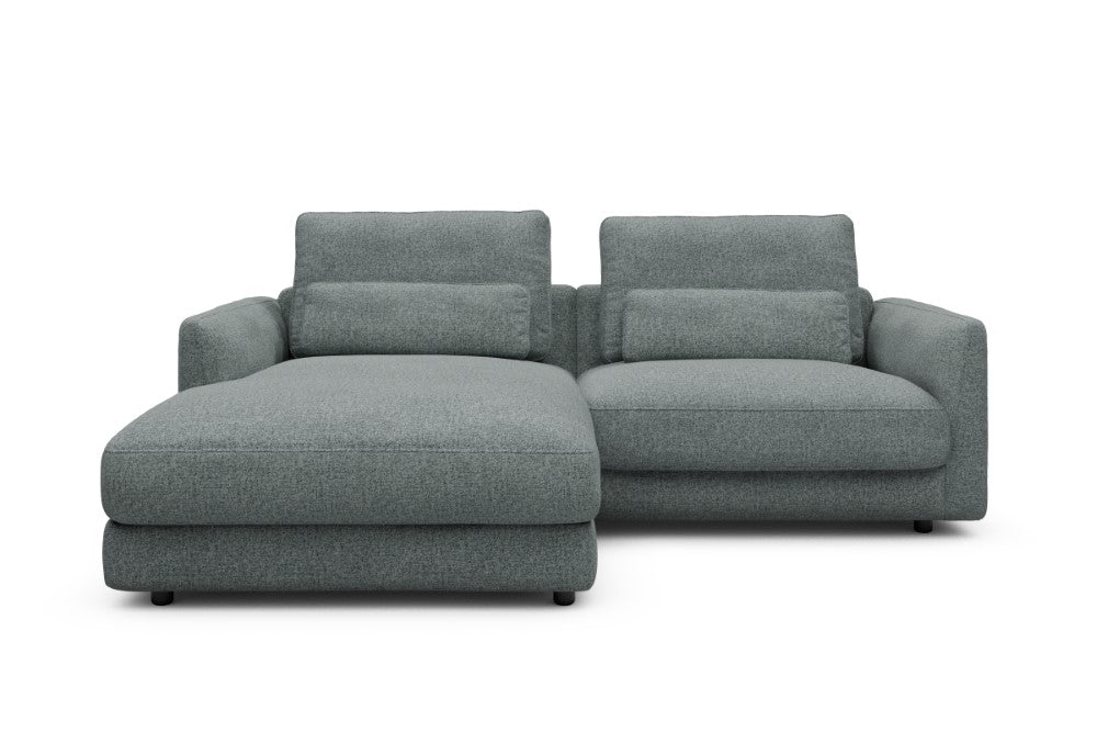 Vivole Modular Sofa - 72 - 225 x 171 cm - Chaise + 1,5 Seater - 499 Casone Light mixed Green