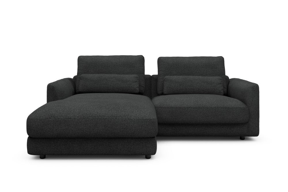 Vivole Modular Sofa - 72 - 225 x 171 cm - Chaise + 1,5 Seater - 529 Bouclé Charcoal