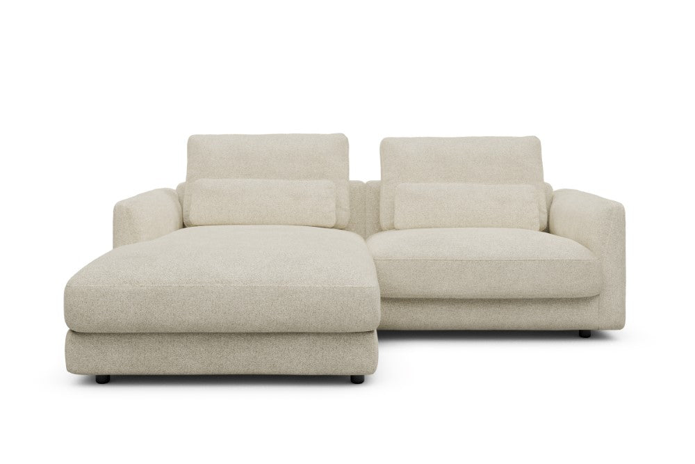 Vivole Modular Sofa - 72 - 225 x 171 cm - Chaise + 1,5 Seater - 531 Bouclé Off White