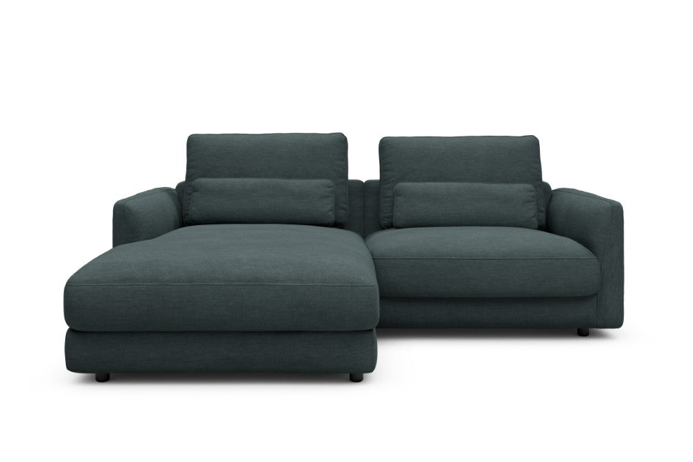 Vivole Modular Sofa - 72 - 225 x 171 cm - Chaise + 1,5 Seater - 573 Vivus Dusty Blue