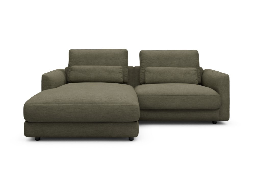 Vivole Modular Sofa - 72 - 225 x 171 cm - Chaise + 1,5 Seater - 575 Vivus Dusty Olive