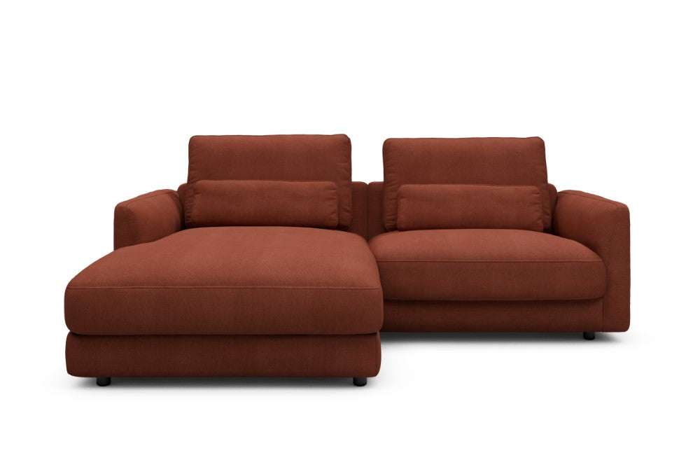 Vivole Modular Sofa - 72 - 225 x 171 cm - Chaise + 1,5 Seater - 581 Argus Rust