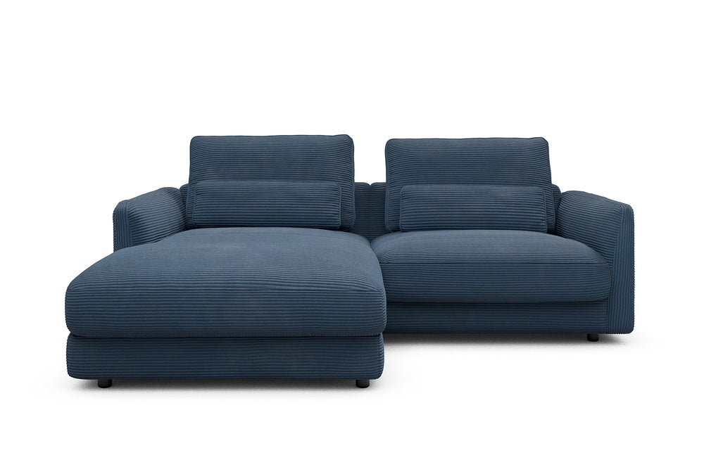 Vivole Modular Sofa - 72 - 225 x 171 cm - Chaise + 1,5 Seater - 591 Corduroy Midnight-Blue