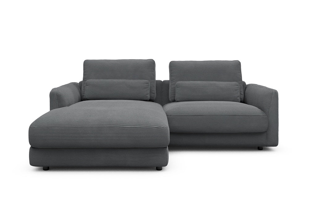 Vivole Modular Sofa - 72 - 225 x 171 cm - Chaise + 1,5 Seater - 593 Corduroy Graphite