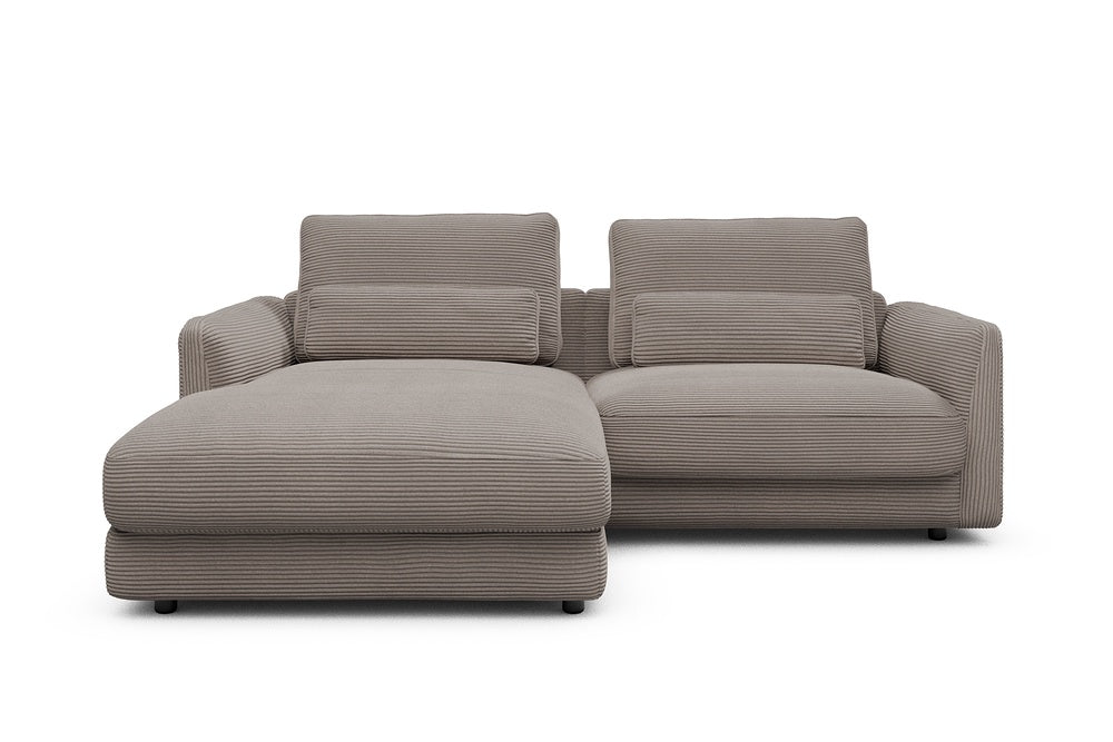 Vivole Modular Sofa - 72 - 225 x 171 cm - Chaise + 1,5 Seater - 596 Corduroy Mocha