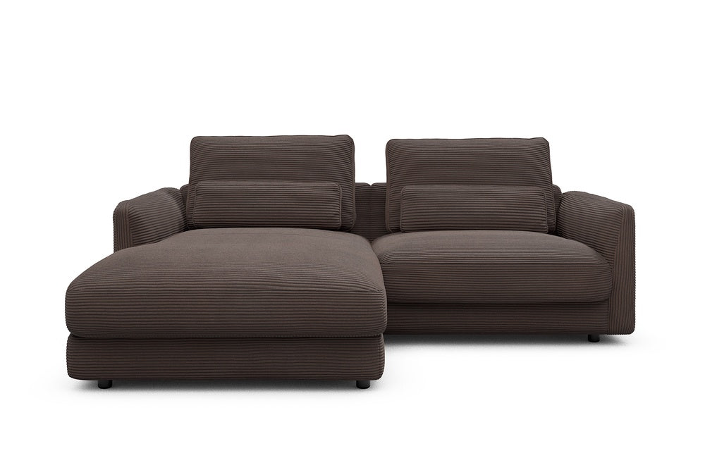 Vivole Modular Sofa - 72 - 225 x 171 cm - Chaise + 1,5 Seater - 600 Corduroy Cocoa