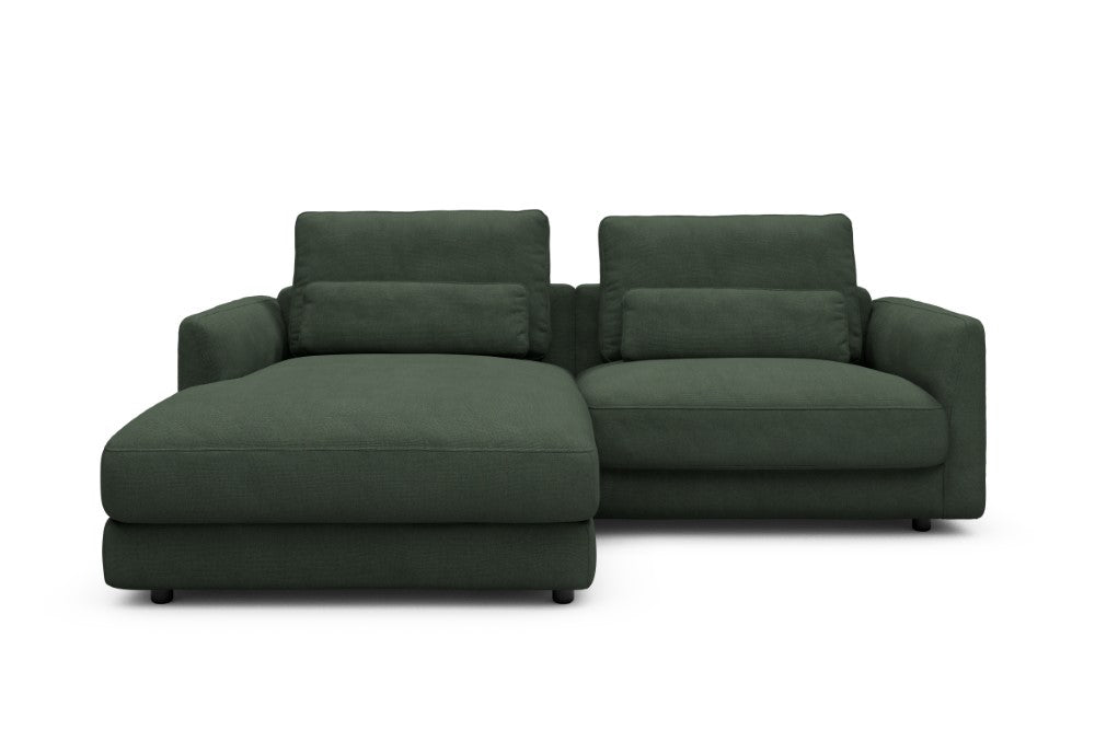 Vivole Modular Sofa - 72 - 225 x 171 cm - Chaise + 1,5 Seater - 769 Cura Saga Green