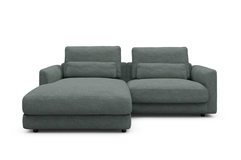 Vivole Modular Sofa - 72 - 225 x 171 cm - Chaise + 1,5 Seater - 770 Carreno Cielo Blue