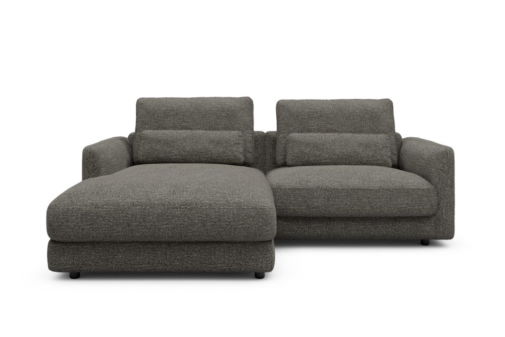 Vivole Modular Sofa - 72 - 225 x 171 cm - Chaise + 1,5 Seater - 771 Carreno Sepia Brown
