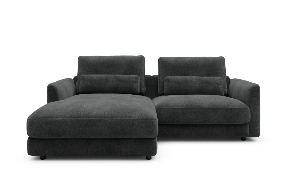 Vivole Modular Sofa - 72 - 225 x 171 cm - Chaise + 1,5 Seater - 811 Smooth Deep Warm Grey
