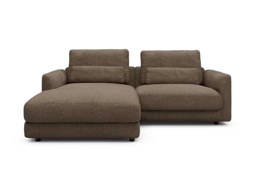 Vivole Modular Sofa - 72 - 225 x 171 cm - Chaise + 1,5 Seater - 817 Aivi Khaki Brown