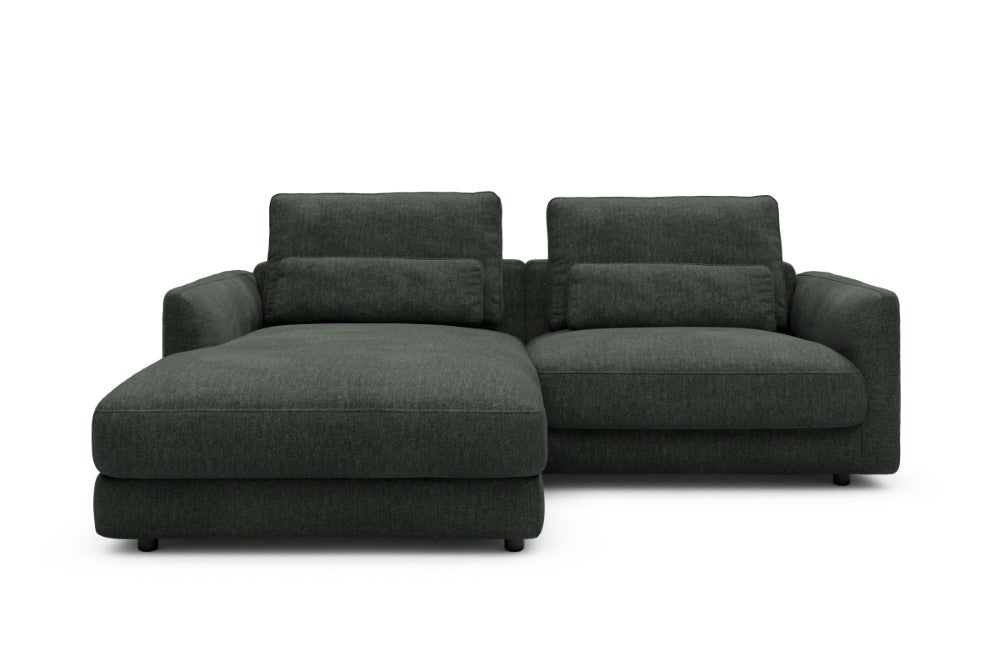 Vivole Modular Sofa - 72 - 225 x 171 cm - Chaise + 1,5 Seater - 818 Aivi Pine Green