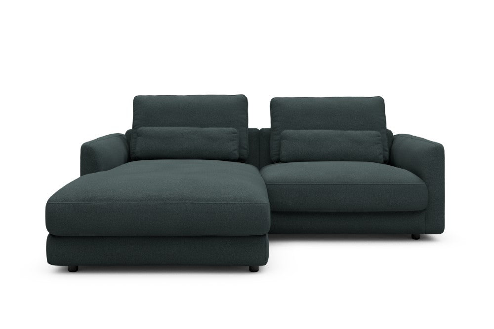 Vivole Modular Sofa - 72 - 225 x 171 cm - Chaise + 1,5 Seater - 851 Mahoga Dark Blue