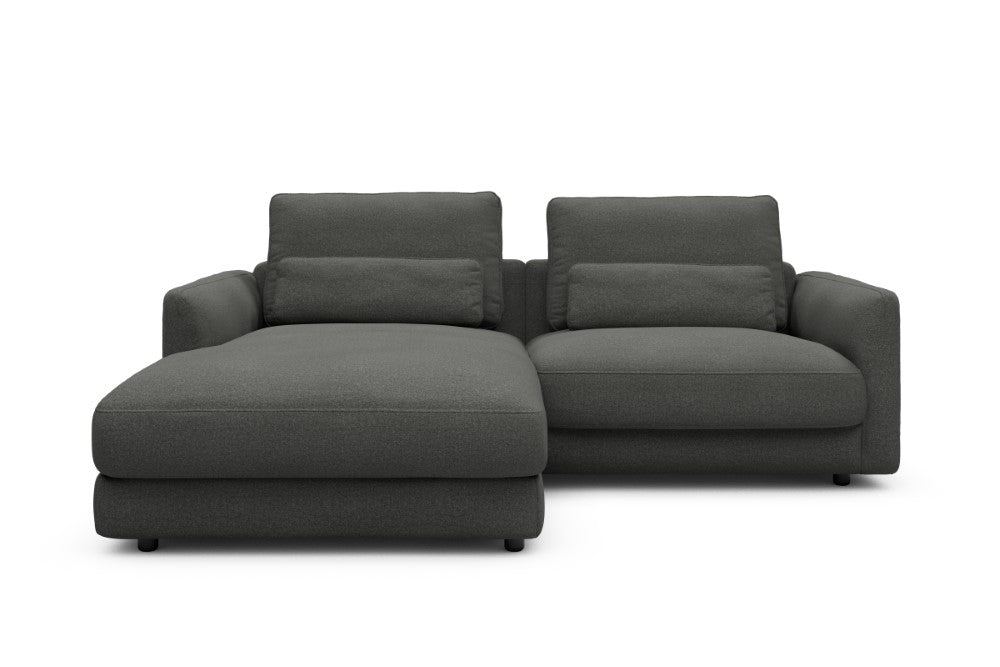 Vivole Modular Sofa - 72 - 225 x 171 cm - Chaise + 1,5 Seater - 852 Mahoga Seal Grey