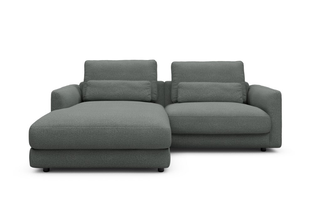 Vivole Modular Sofa - 72 - 225 x 171 cm - Chaise + 1,5 Seater - 853 Mahoga Dove Grey