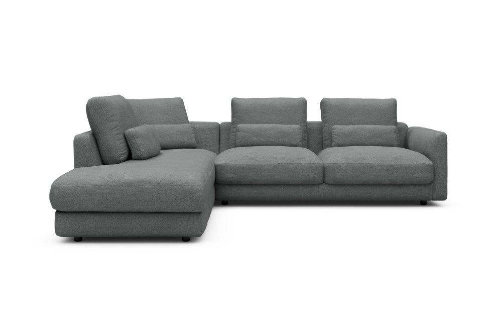 Vivole Modular Sofa - 73 - 278 x 230 cm - Open-end + 2,5 Seater - 485 Denari Soft Grey