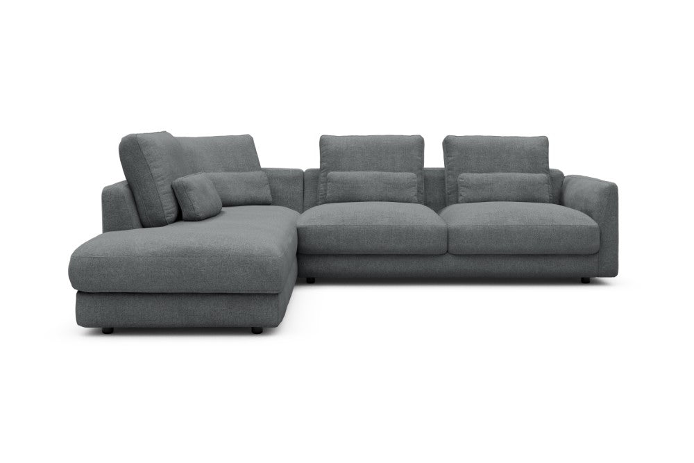 Vivole Modular Sofa - 73 - 278 x 230 cm - Open-end + 2,5 Seater - 495 Casone Gravel Grey