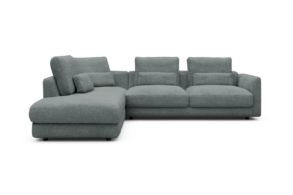 Vivole Modular Sofa - 73 - 278 x 230 cm - Open-end + 2,5 Seater - 499 Casone Light mixed Green
