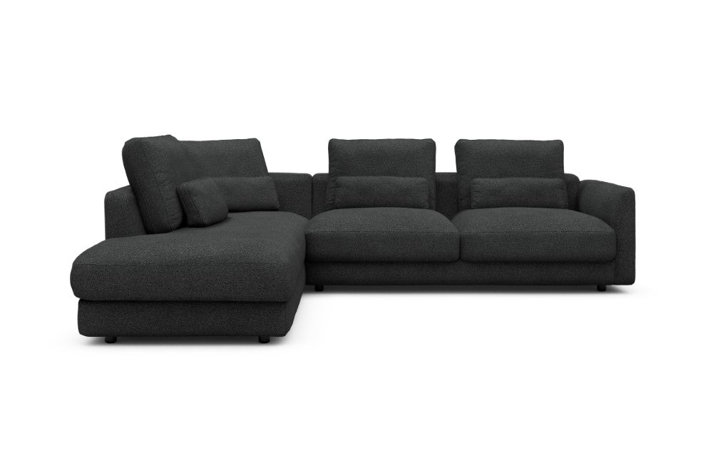 Vivole Modular Sofa - 73 - 278 x 230 cm - Open-end + 2,5 Seater - 529 Bouclé Charcoal