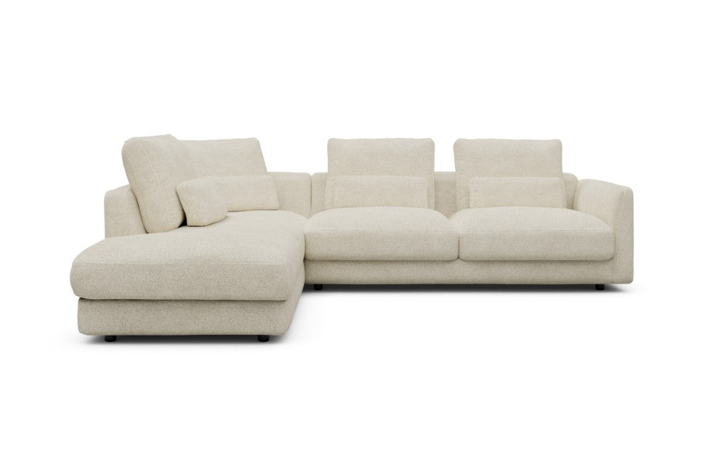 Vivole Modular Sofa - 73 - 278 x 230 cm - Open-end + 2,5 Seater - 531 Bouclé Off White