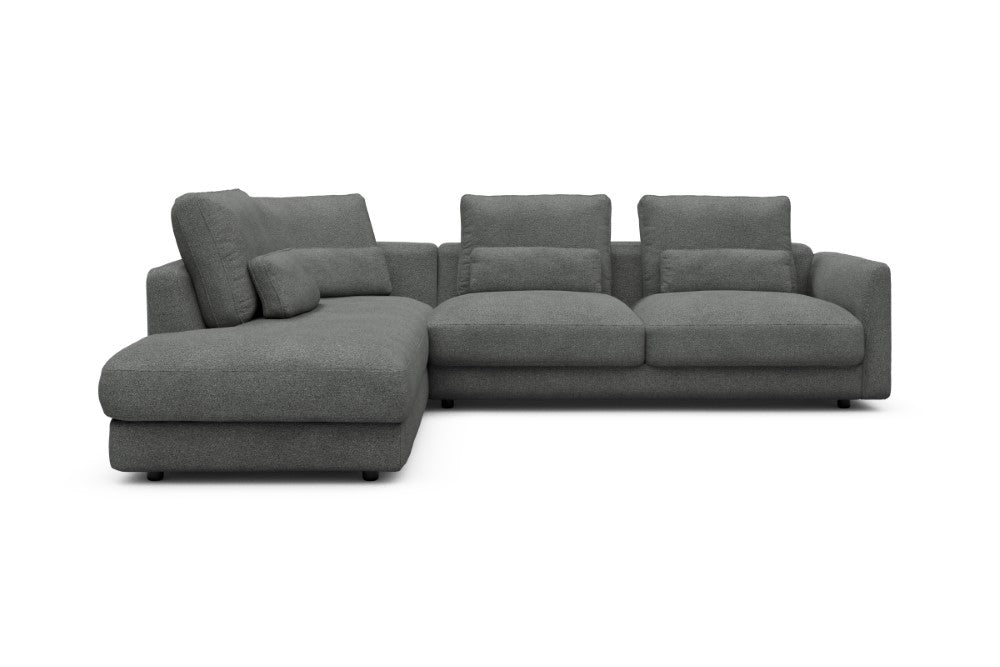 Vivole Modular Sofa - 73 - 278 x 230 cm - Open-end + 2,5 Seater - 533 Bouclé Ash Grey
