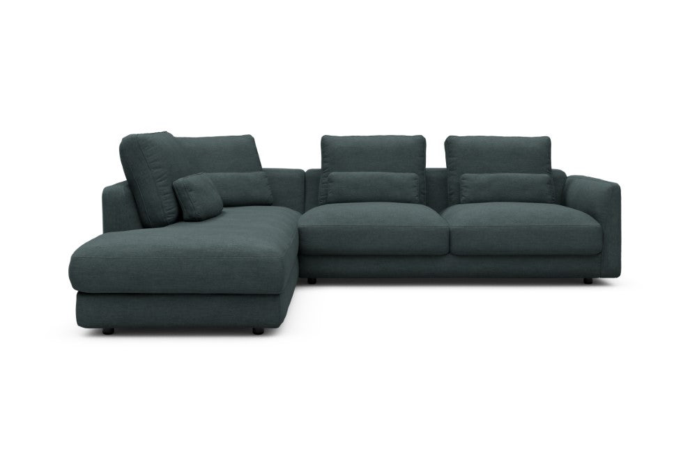 Vivole Modular Sofa - 73 - 278 x 230 cm - Open-end + 2,5 Seater - 573 Vivus Dusty Blue