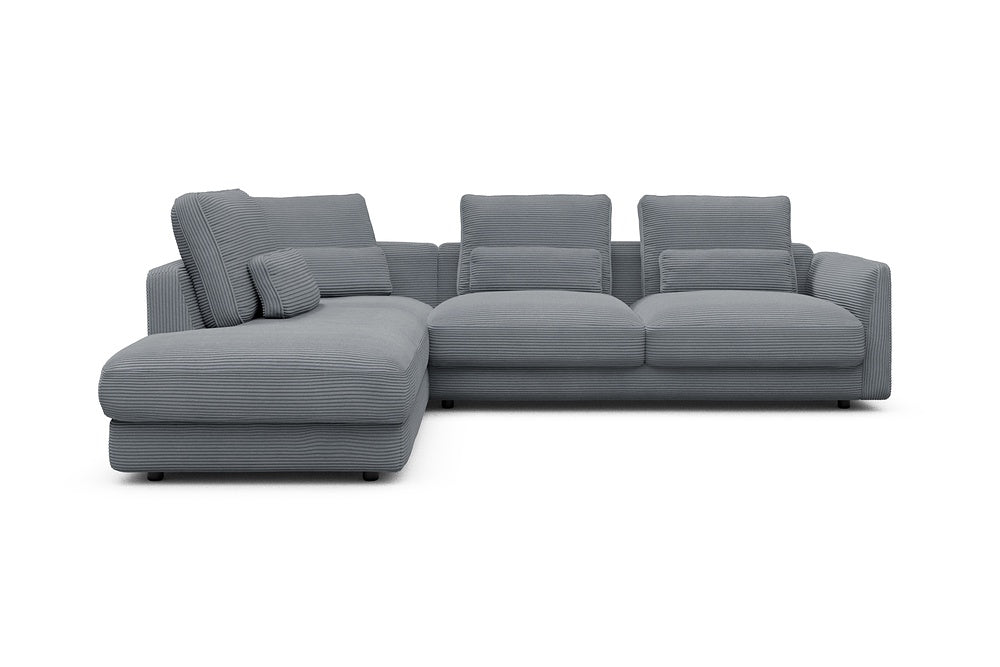 Vivole Modular Sofa - 73 - 278 x 230 cm - Open-end + 2,5 Seater - 592 Corduroy Silvermist