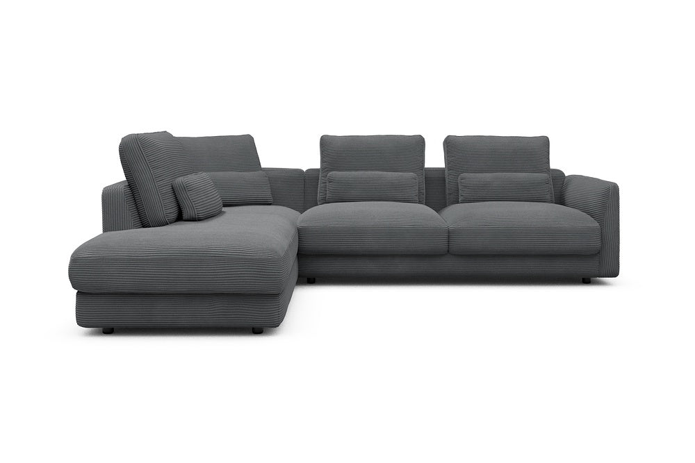 Vivole Modular Sofa - 73 - 278 x 230 cm - Open-end + 2,5 Seater - 593 Corduroy Graphite