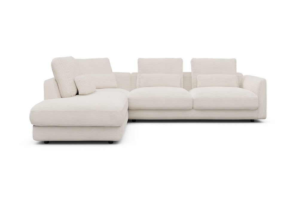 Vivole Modular Sofa - 73 - 278 x 230 cm - Open-end + 2,5 Seater - 594 Corduroy Ivory